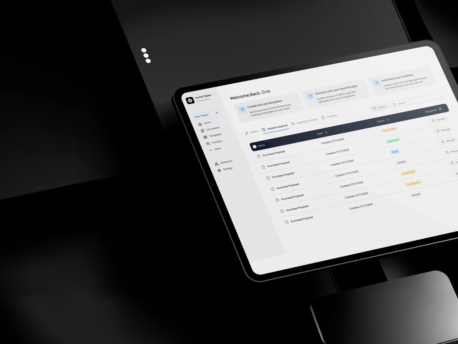 OnyxDoc document signing interface